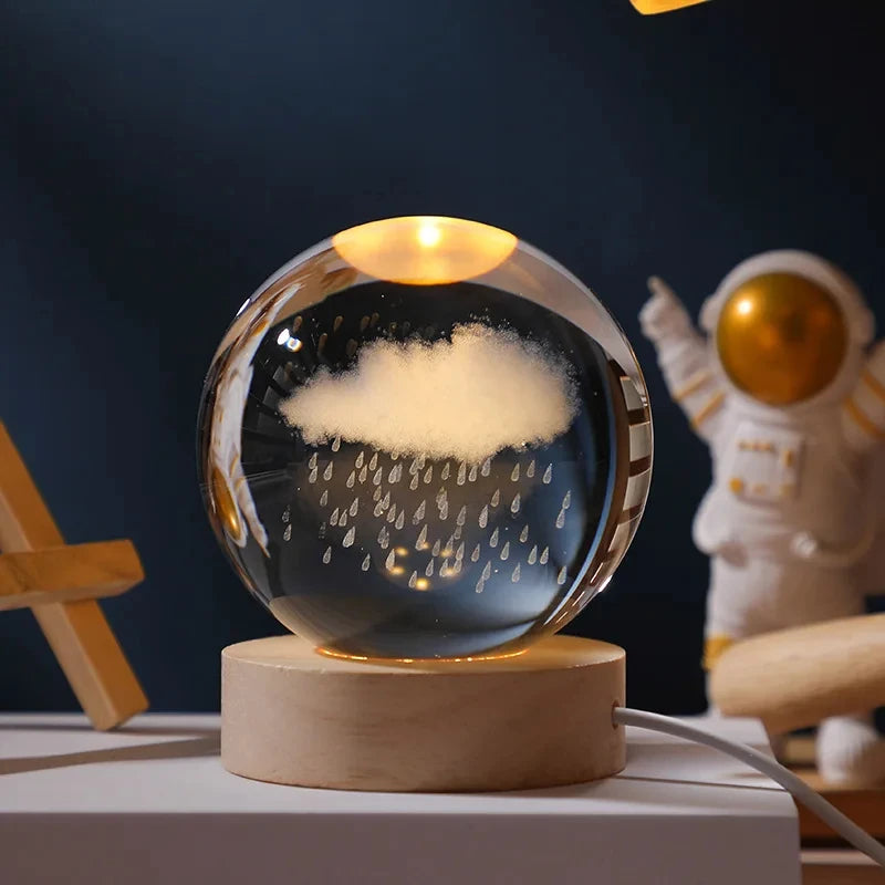 3D Kristall Licht Kugel Regenwolkenoptik