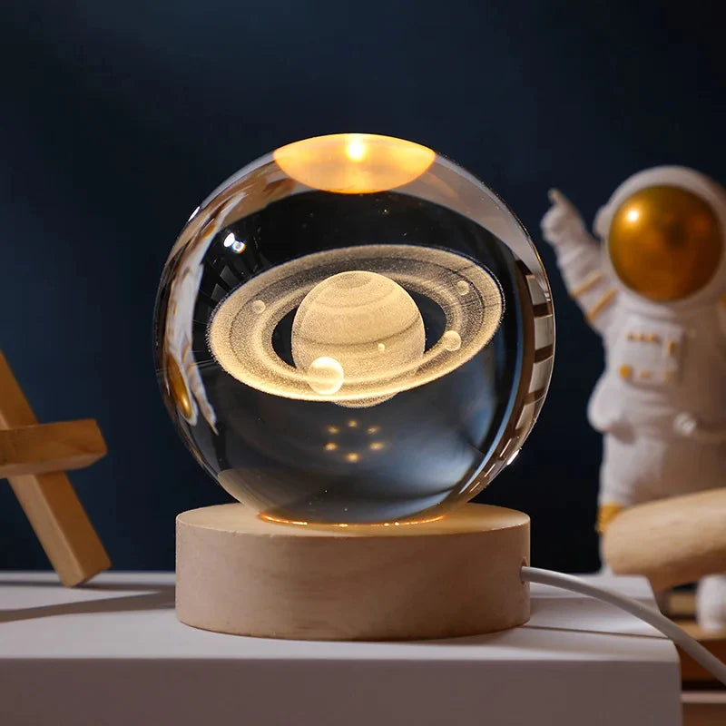 3D Kristall Licht Kugel Saturnoptik